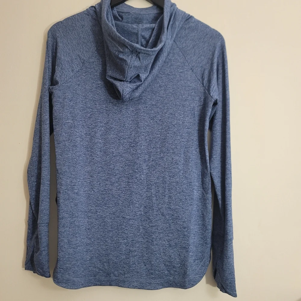 Athleta Uptempo Hoodie Sweatshirt Women's Size Sp Chrome Blue - Picture 4 of 13
